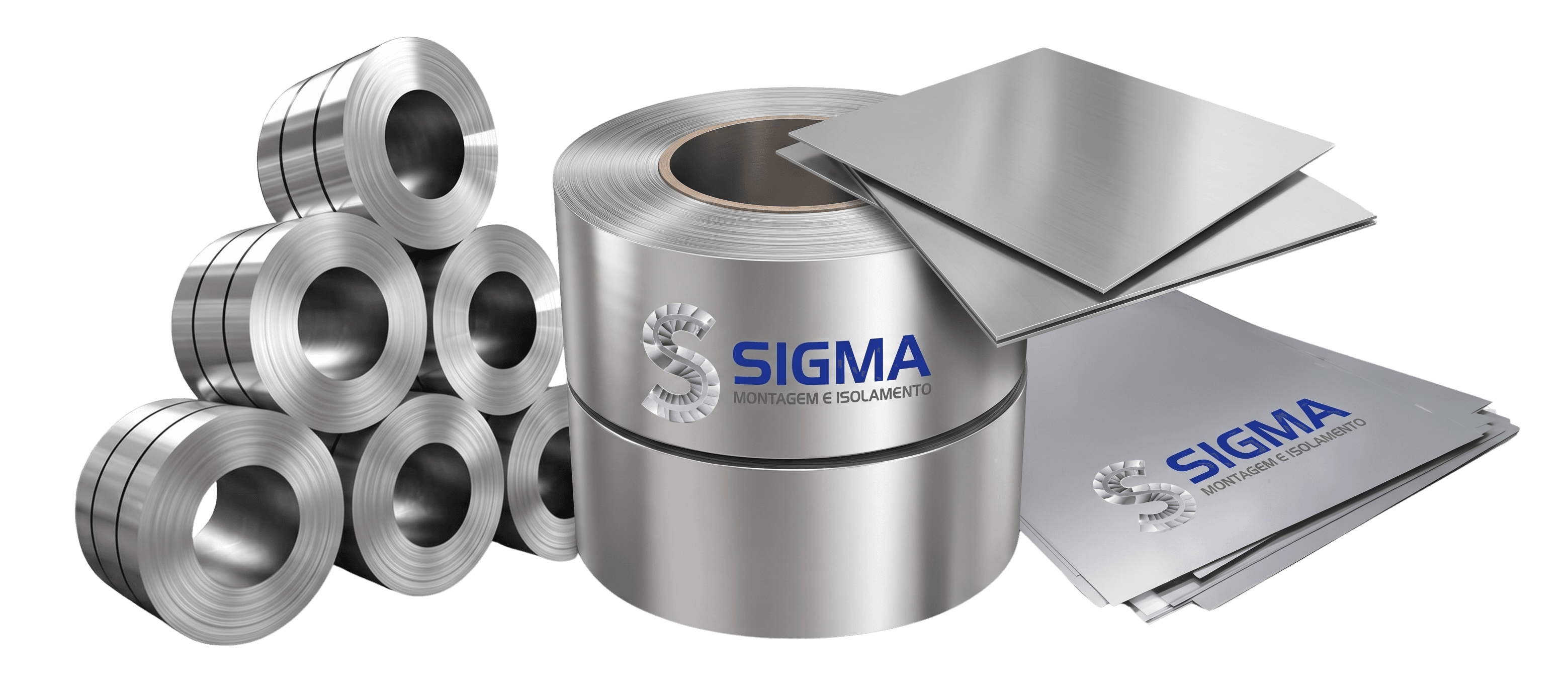 Bobinas e chapas de aço inox Sigma para revestimento industrial